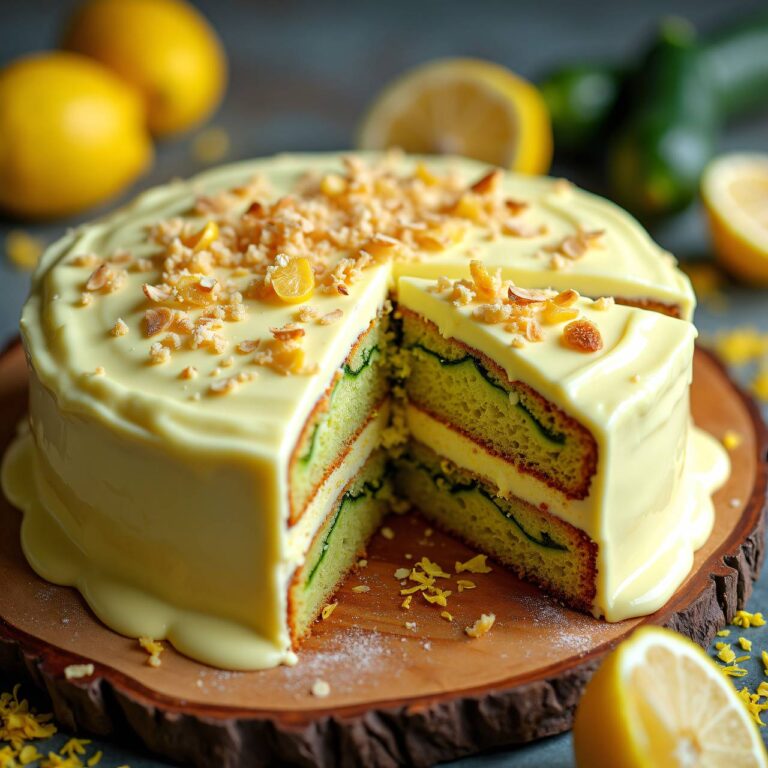 Zucchini-Zitronen-Schichtkuchen Rezept