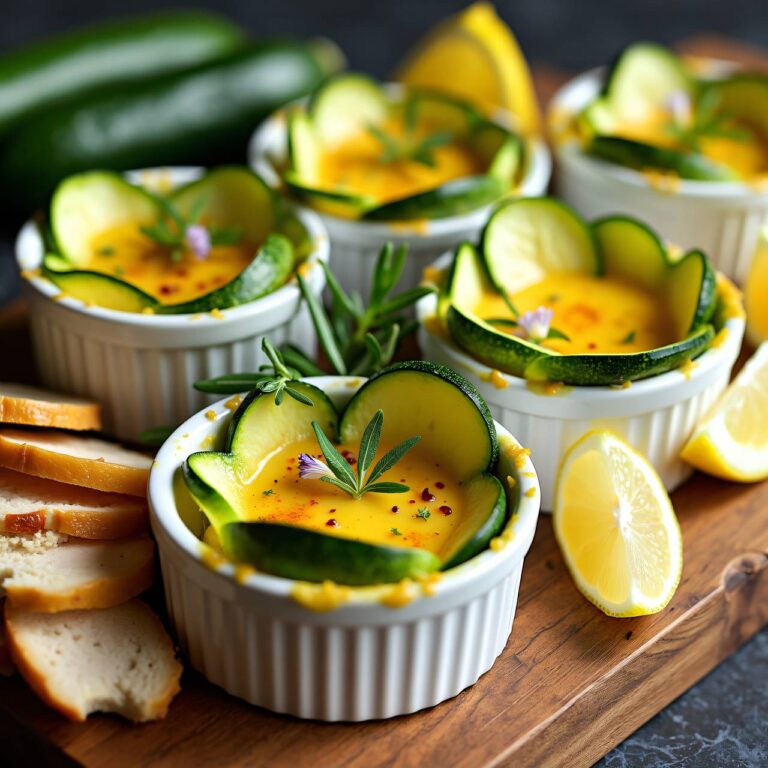 Zucchiniflans mit Hähnchen Rezept