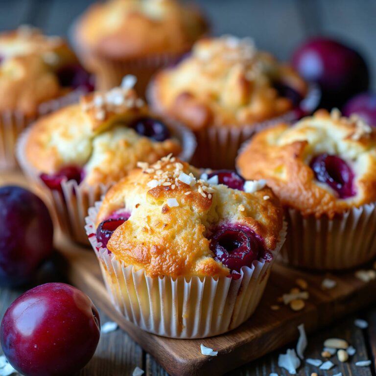 Zwetschgen-Kokos-Muffins Rezept