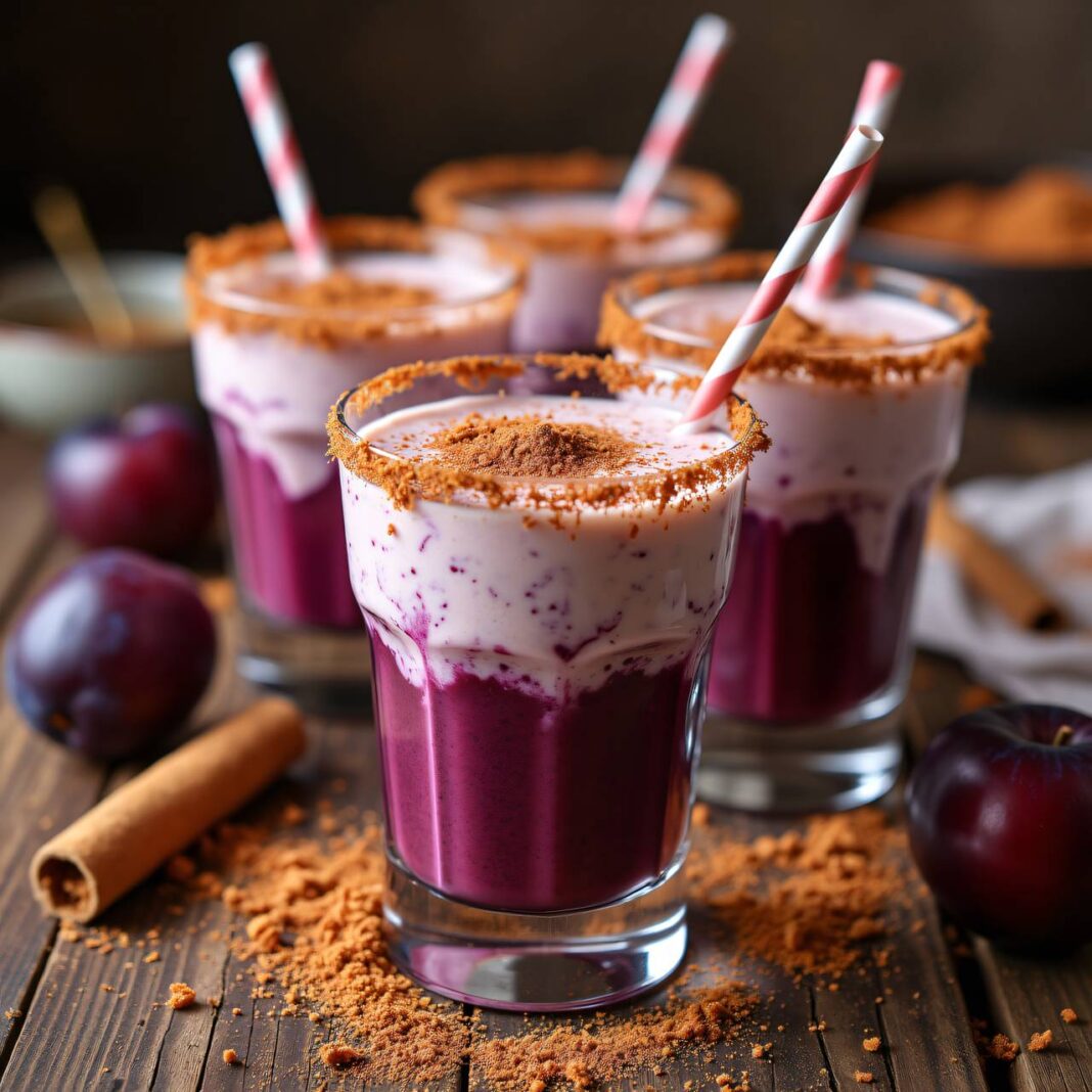 Zwetschgen-Smoothie mit Zimtzucker Rezept Zwetschgen-Smoothie mit Zimtzucker Rezept