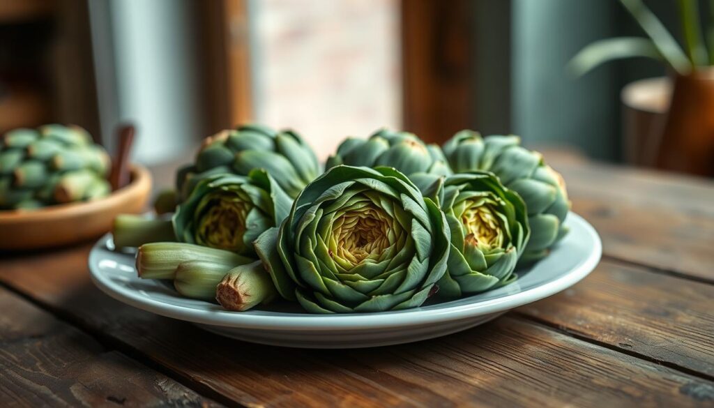 Artischockenblätter genießen