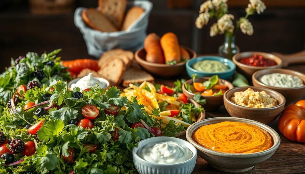 Frische Salate und Aufstriche