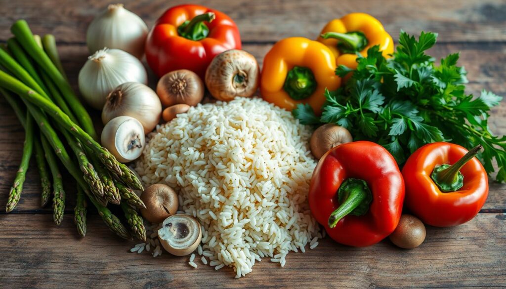 Frische Zutaten für Risotto