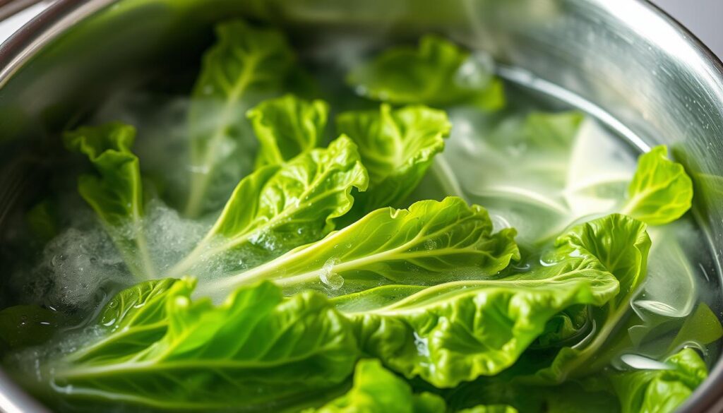 Kohlblätter blanchieren