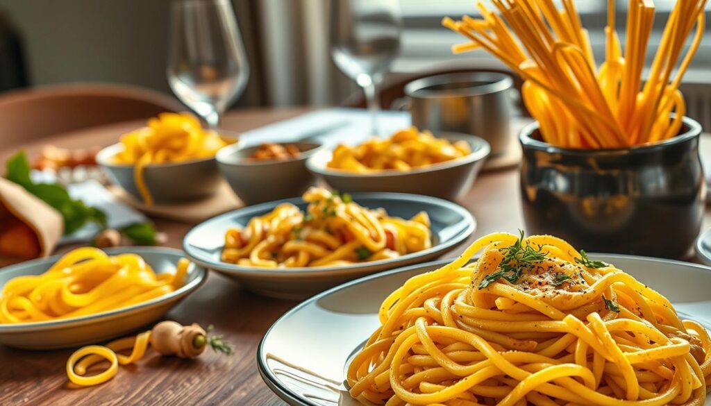 Moderne Nudelgerichte