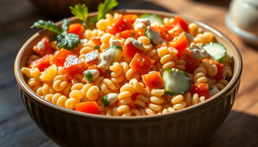 Schnelle Zubereitung von Nudelsalat