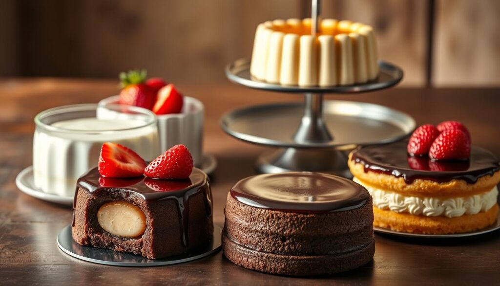 Traditionelle und moderne Cremes