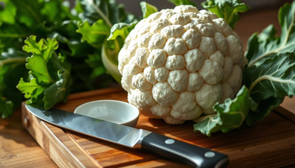 Vorbereitung des Blumenkohls