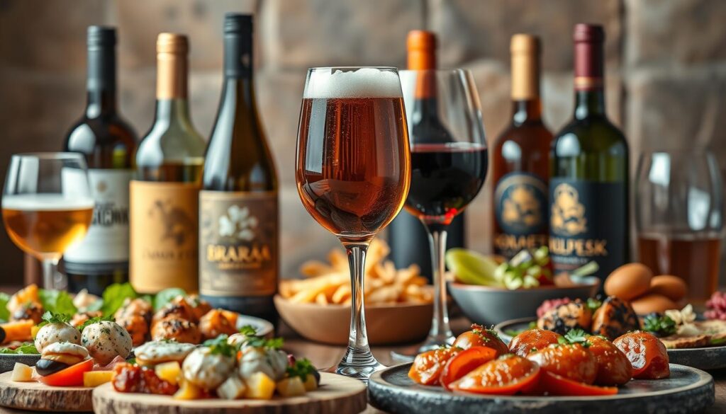 Wein und Bier zu Tapas