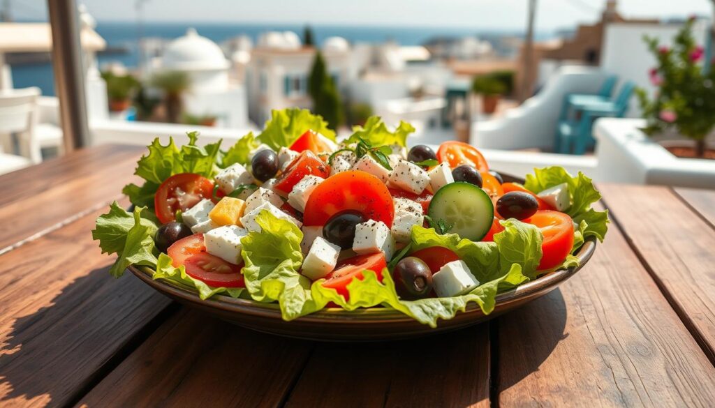 Zubereitung griechischer Salat