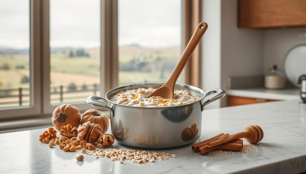 Zubereitung von Haferbrei