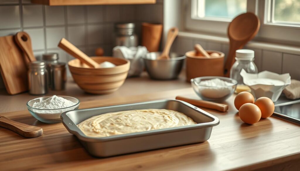 Zubereitungsschritte für Blechkuchen