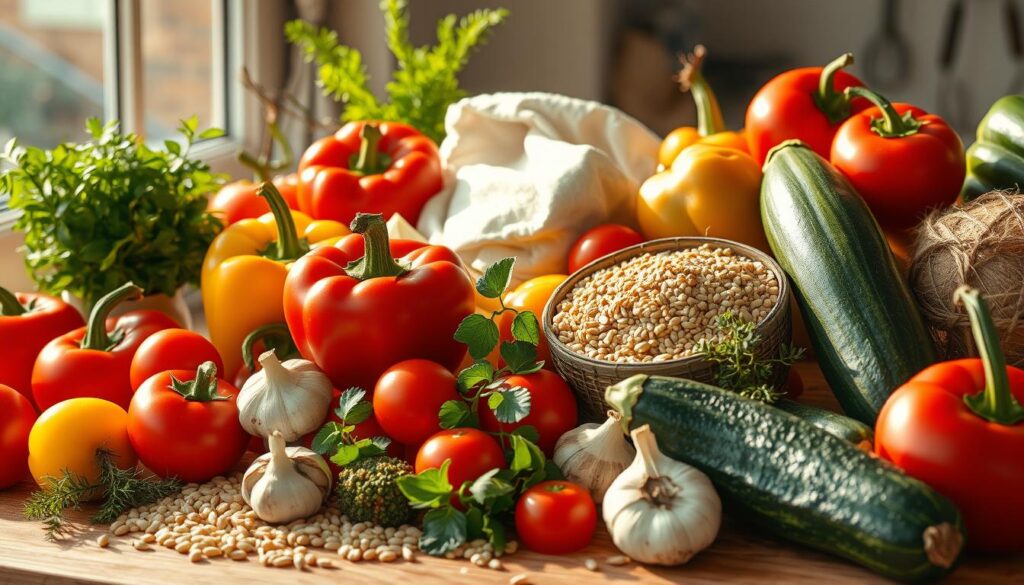 frische Zutaten für Abendessen