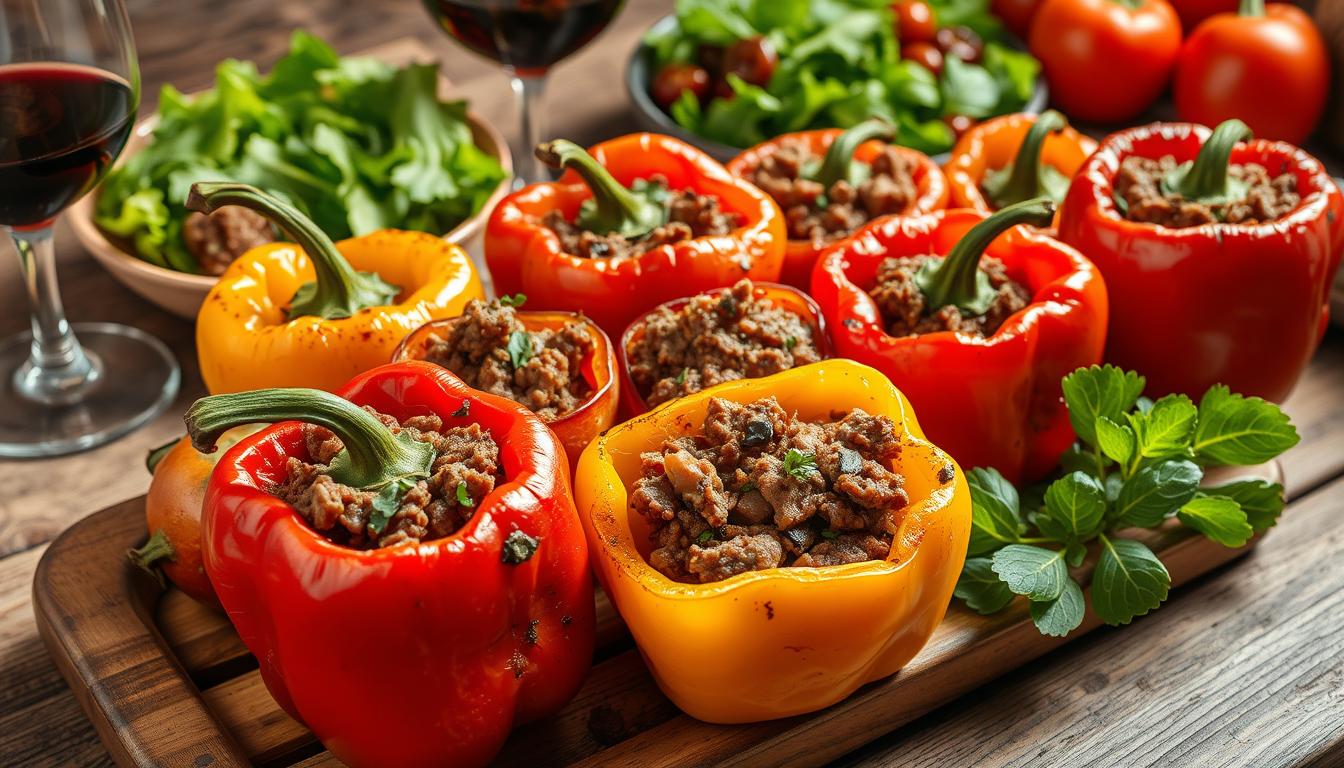 gefüllte paprika mit hackfleisch